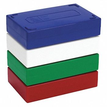 HEATHROW SCIENTIFIC Microscope Slide Box 25 Slots White, 52RX84