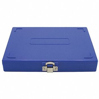 HEATHROW SCIENTIFIC Microscope Slide Box 100 Slots Blue, 52RX92