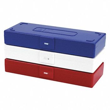 HEATHROW SCIENTIFIC Microscope Slide Box 50 Slots White, 52RX97
