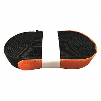 FASTENATION Cinch Strap Black/Orange 1 W PK50, 52TE77