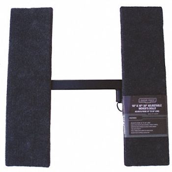 GRAINGER APPROVED Adjustable Dolly Black 18 Platform L, 52TX01