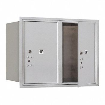 SALSBURY INDUSTRIES Mailbox 4C Alum w/2 Parcel Lockers, 52TZ64