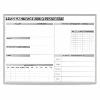 GHENT Dry Erase Brd Non-Mag. Steel 96-1/2 W, 52VJ76