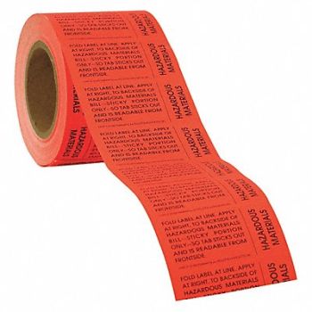 JJ KELLER DOT Handling Label Dangerous 1 W PK500, 52VP35
