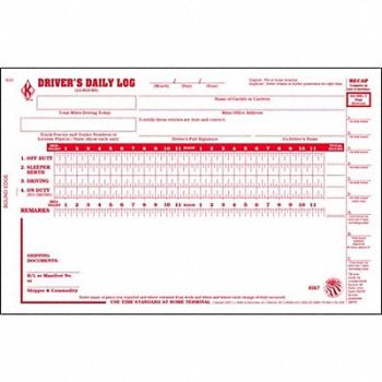 JJ KELLER Detailed Drivers Logbook With Carbon, 52VP47