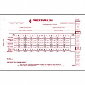 JJ KELLER Oil Field Drivers Logbook With Carbon, 52VP50