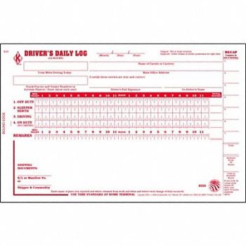 JJ KELLER Detailed Driver Logbook With Carbon, 52VP51