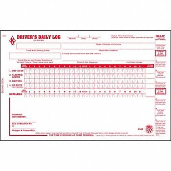 JJ KELLER Detailed Drivers Logbook With Carbon, 52VP52