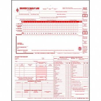 JJ KELLER Drivers Logbook 5 In 1 Carbonless PK31, 52VP55