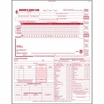 JJ KELLER Drivers Logbook 5 In 1 Carbonless, 52VP57