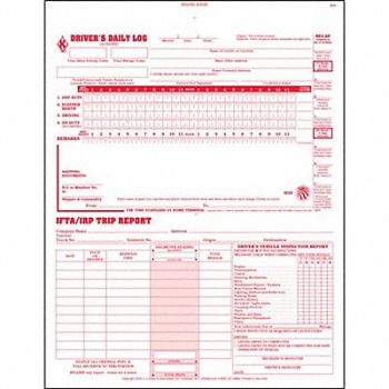 JJ KELLER Drivers Logbook 3 In 1 Carbonless, 52VP58