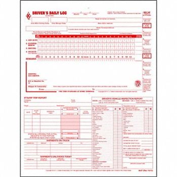 JJ KELLER Drivers Logbook 5 In 1 Carbonless PK31, 52VP59