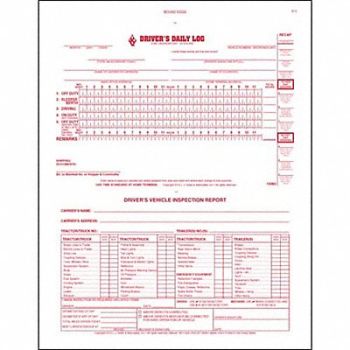 JJ KELLER Oil Field Drivers Logbook Carbonless, 52VP60