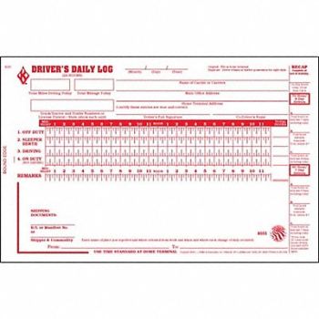 JJ KELLER Detailed Drivers Logbook Carbonless, 52VP61