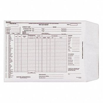 JJ KELLER Vehicle Maintenance File Folder, 52VP63