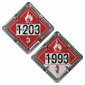 JJ KELLER DOT Container Placard 13-3/4 Label W, 52VP91