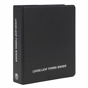 JJ KELLER Forms Binder Hard Surface Black, 52VR05