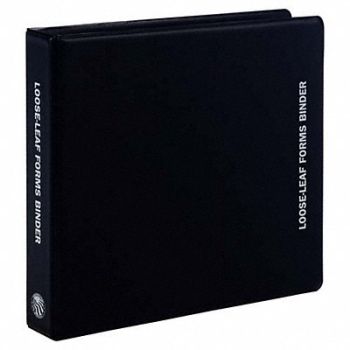 JJ KELLER Forms Binder Hard Surface Black, 52VR06