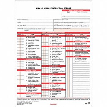 JJ KELLER Vehicle Inspection Report PK10, 52VR15