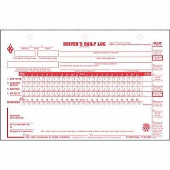 JJ KELLER Detailed Drivers Logbook Carbonless PK31, 52VR22