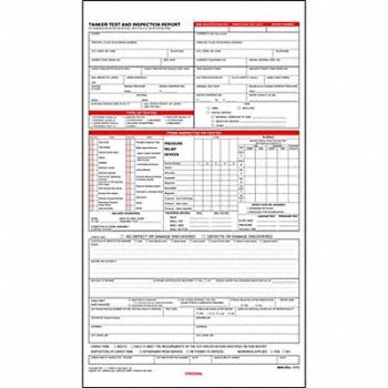 JJ KELLER Tanker Test/Inspection Report PK10, 52VR24