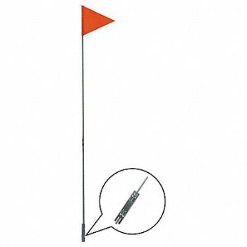 GRAINGER APPROVED Bike Flag Red/Orange 72 H, 52WP75