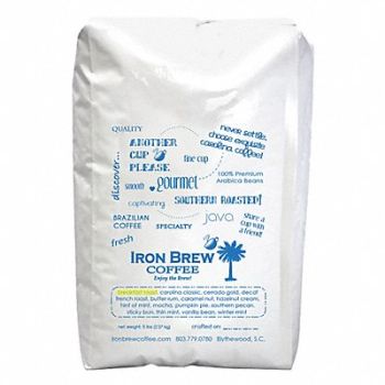 IRON BREW Coffee Sticky Bun Caff Whole Bean, 52WR42