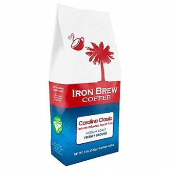 IRON BREW Coffee Carolina Classic Caff Ground, 52WR44