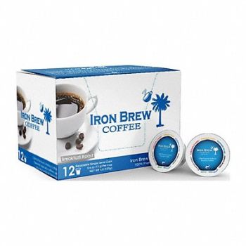 IRON BREW Coffee Breakfast Roast Caff Ground PK12, 52WR57