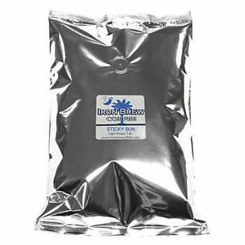 IRON BREW Coffee Sticky Bun Caff Ground, 52WR67
