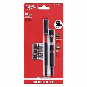 MILWAUKEE Impact Driver Bit Set 1/4 Shank Size, 52WR83