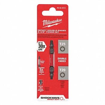 MILWAUKEE Power Bit 1/4 Shank Size 2-3/8 Bit L, 52WR90