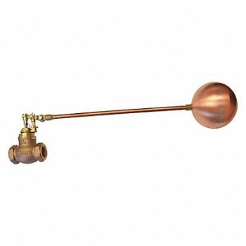 GRAINGER APPROVED Float Valve 1-1/2 Size FNPT 18 Rod L, 52WY38