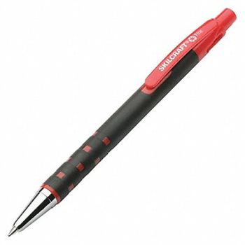 ABILITY ONE Ballpoint Pens 0.7mm Red PK12, 52WY73