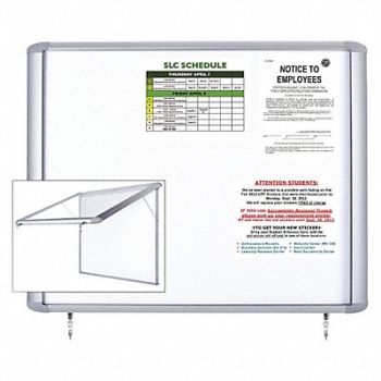 MASTERVISION Enclosed Bulletin Board 38-5/16 W 47 H, 52XH30