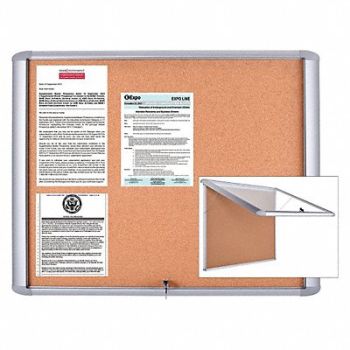 MASTERVISION Enclosed Bulletin Board 38-5/16 W 47 H, 52XH32