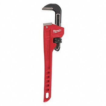 MILWAUKEE Pipe Wrench Ergonomic Serrated 14, 52XH83