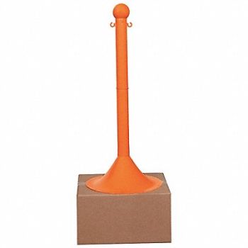 MR. CHAIN Stanchion Post Dia 2 Safety Orange, 52YA66