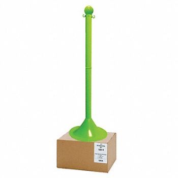 MR. CHAIN Stanchion Post Dia 2 Safety Green, 52YA67