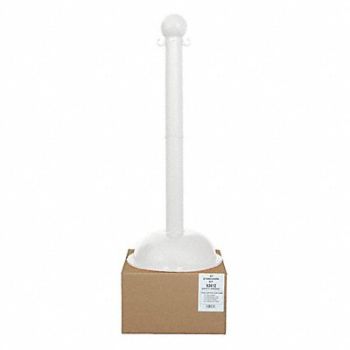 MR. CHAIN Stanchion Post Dia 3 White, 52YA75