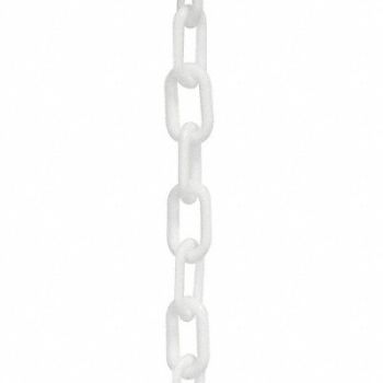 MR. CHAIN Plastic Chain 2 100 ft L White, 52YA83