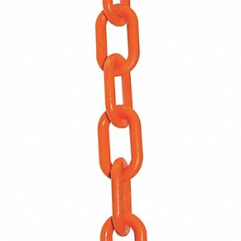 MR. CHAIN Plastic Chain 2 50 ft L Safety Orange, 52YA97