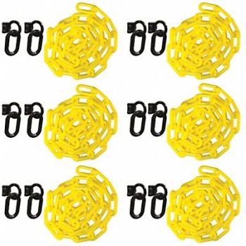 MR. CHAIN Plastic Chain 10 ft L Yellow PK6, 52YC06