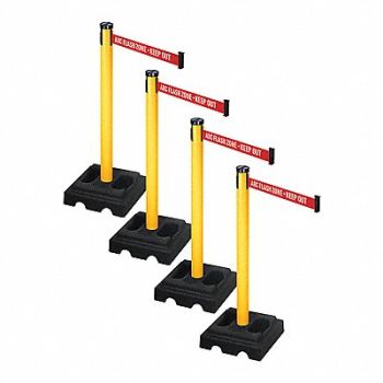 RETRACTA-BELT Barrier Systems Post Yellow 9 ft Belt, 52YD04