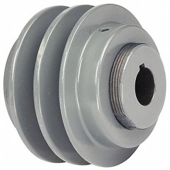 TB WOOD S VarPitchVBeltPulley V-Ribbed 11/8in Iron, 52YP81