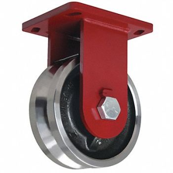 HAMILTON V-Groove Track-Wheel Plate Caster Rigid, 52YU16