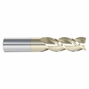 GRAINGER APPROVED Sq. End Mill Single End Carb 1, 52ZL47