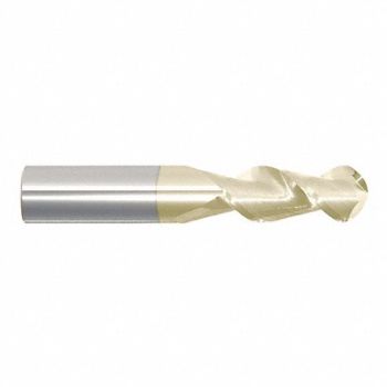 GRAINGER APPROVED Ball End Mill Single End 1 Carbide, 52ZT40