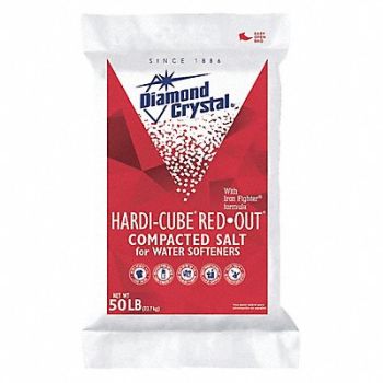 DIAMOND CRYSTAL Water Softener Salt 50 lb Bag Pellets, 52ZX54