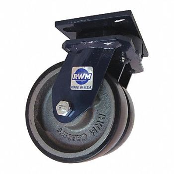 RWM Kingpinless Plate Caster Swivel 2460 lb., 53CF21